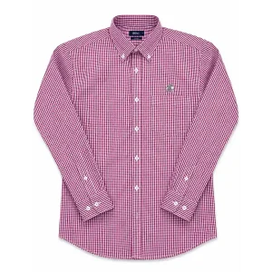 Camisa SGVI Microcuadro Burdeo