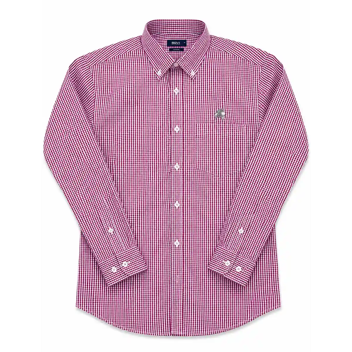 Camisa SGVI Microcuadro Burdeo - Imagen 2