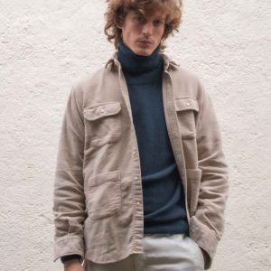 Camisa de Velvetón Cuatro Bolsillos - Camel