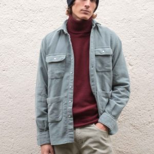 Camisa de Velvetón Cuatro Bolsillos - Verde