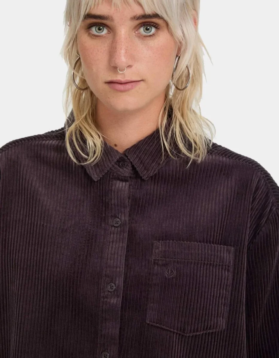 Camisa VOLCOM WEELLOW CORD - Raisin - Imagen 5