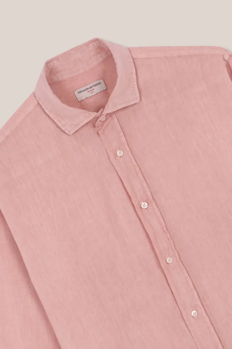 Camisa de Lino - Rosa Claro - Imagen 5