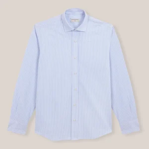 Camisa de Algodón - Rayas Azules y Blancas