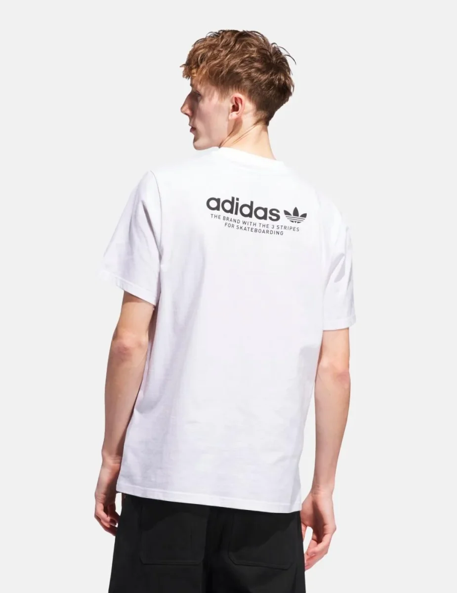 Camiseta ADIDAS SKATEBOARDING 4.0 LOGO - Whtie/Black - Imagen 3