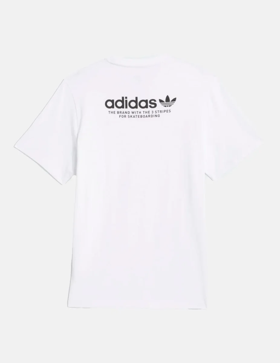 Camiseta ADIDAS SKATEBOARDING 4.0 LOGO - Whtie/Black - Imagen 6