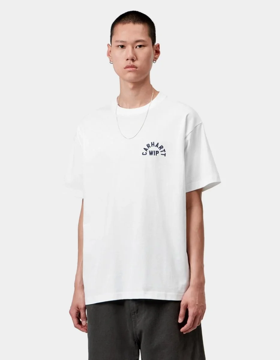 Camiseta CARHARTT WIP ARCH SCRIPT - White / Dark Navy