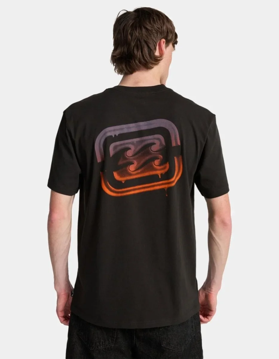 Camiseta BILLABONG CRAYON WAVE - Washed Black - Imagen 2