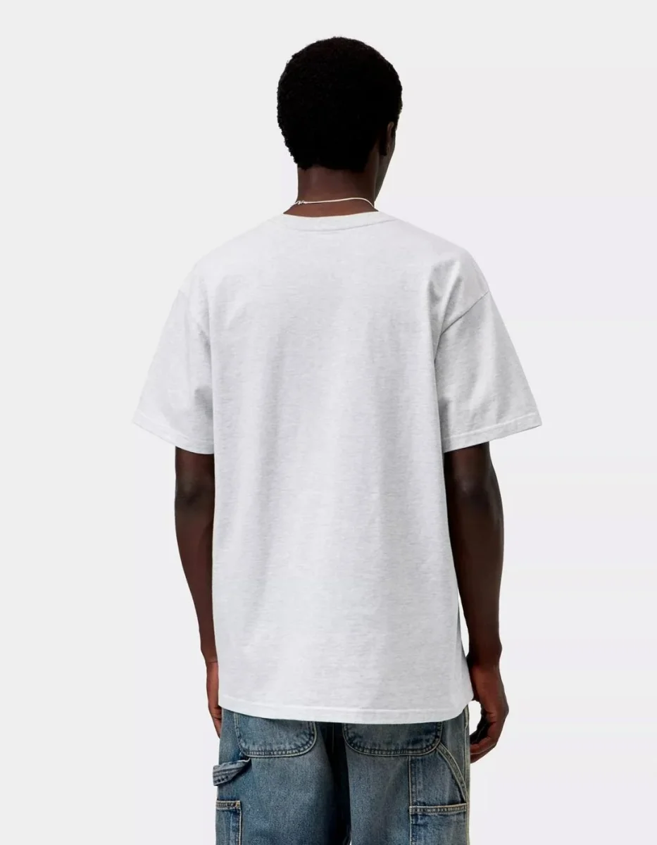 Camiseta CARHARTT WIP CHASE - Ash Heather / Gold - Imagen 3