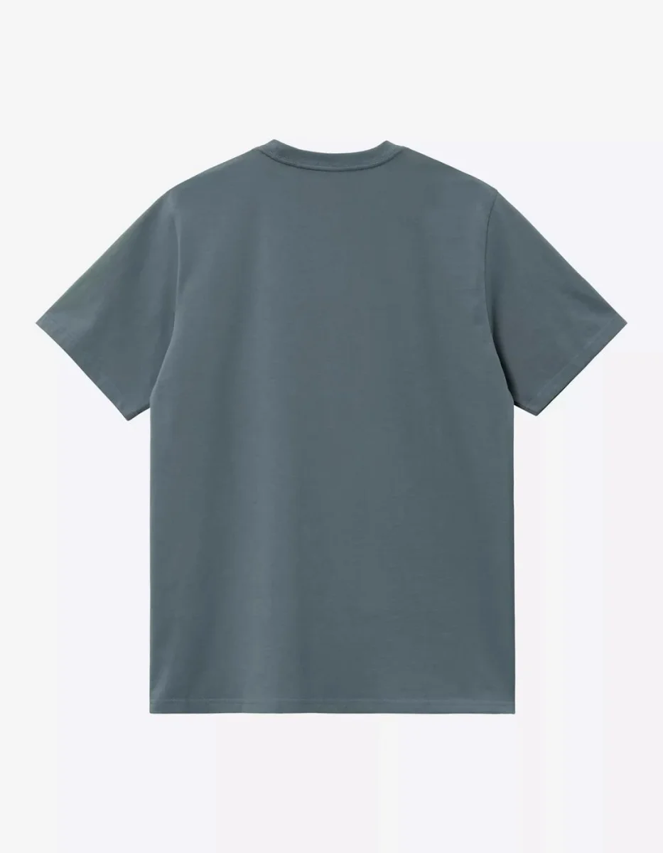 Camiseta CARHARTT WIP CHASE - Cozy Blue / Gold - Imagen 5