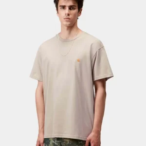Camiseta CARHARTT WIP CHASE - Fleur De Sel / Gold
