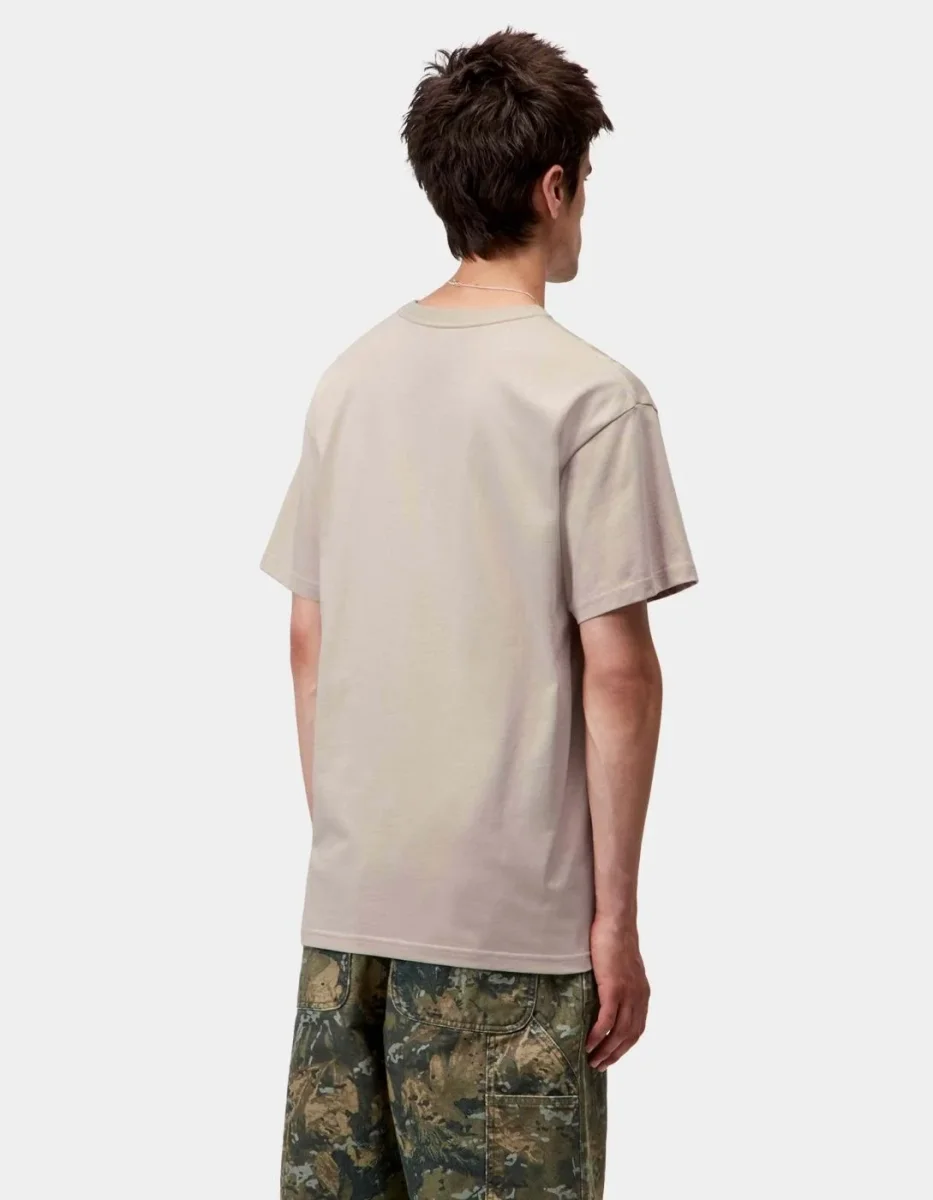 Camiseta CARHARTT WIP CHASE - Fleur De Sel / Gold - Imagen 3
