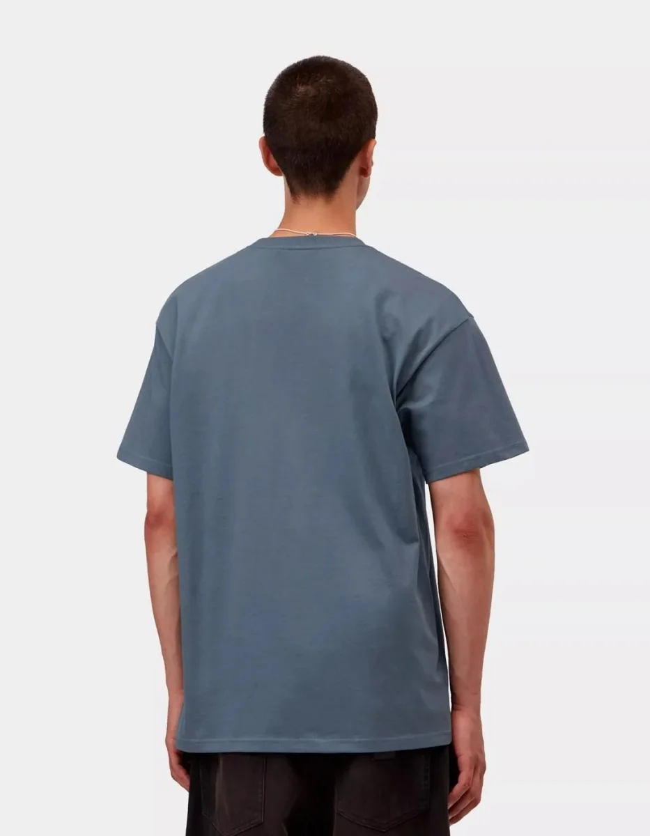 Camiseta CARHARTT WIP CHASE - Icesheet / Gold - Imagen 3