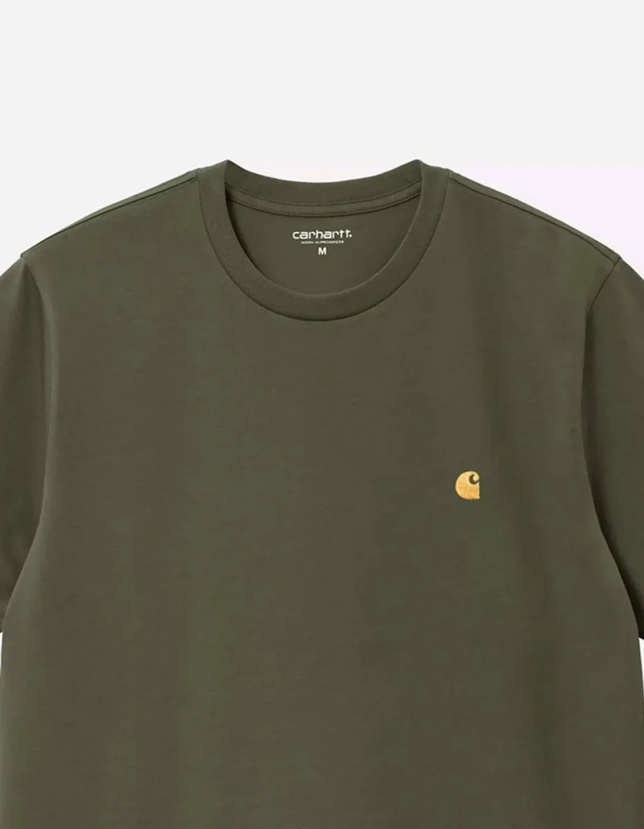 Camiseta CARHARTT WIP CHASE - Leaf / Gold - Imagen 4