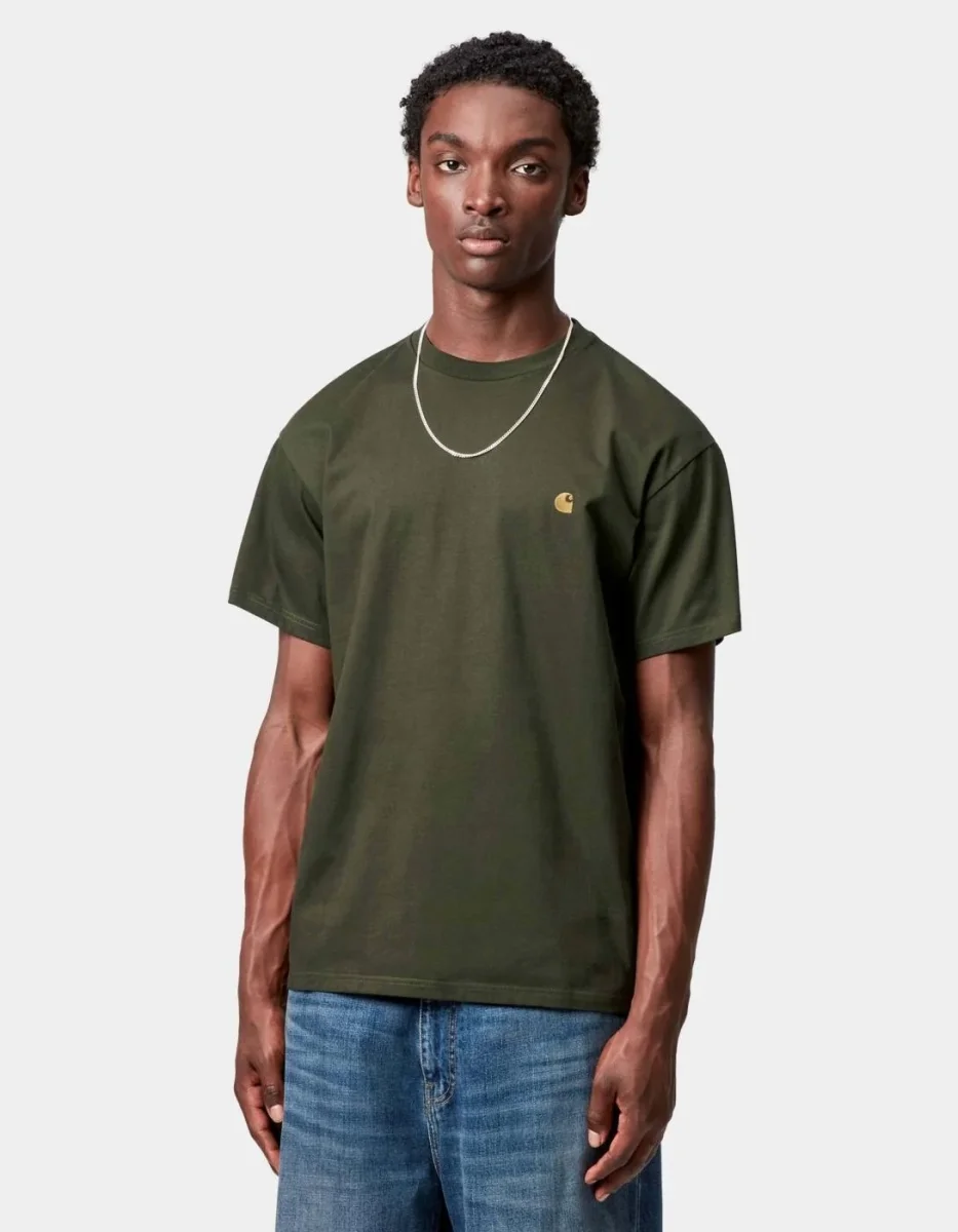 Camiseta CARHARTT WIP CHASE - Olive / Gold - Imagen 2