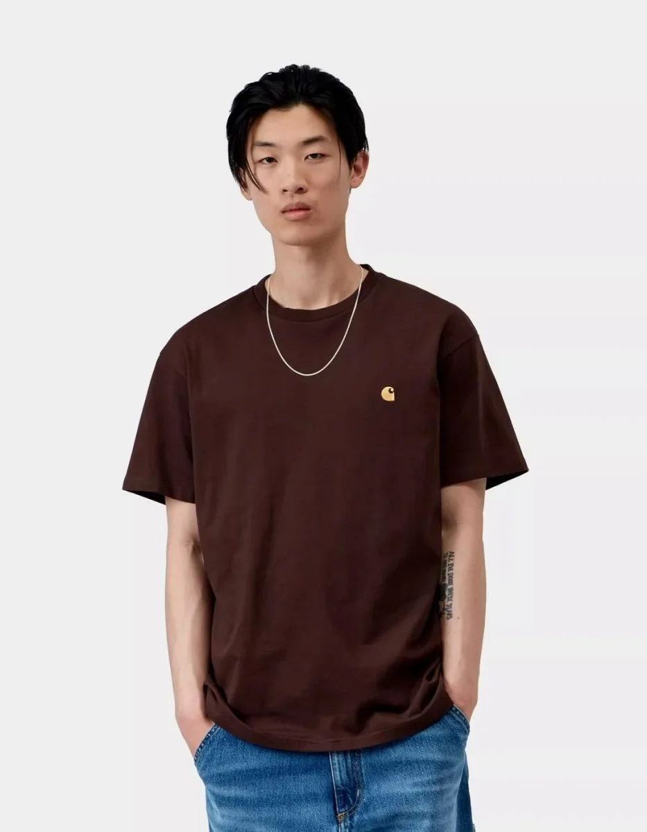 Camiseta CARHARTT WIP CHASE - Palisander / Gold - Imagen 2