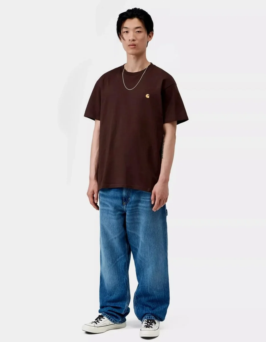 Camiseta CARHARTT WIP CHASE - Palisander / Gold - Imagen 4