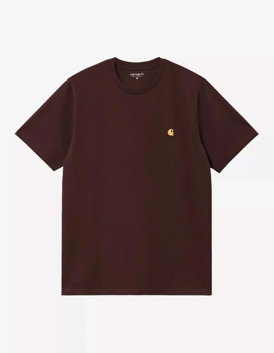 Camiseta CARHARTT WIP CHASE - Palisander / Gold - Imagen 5