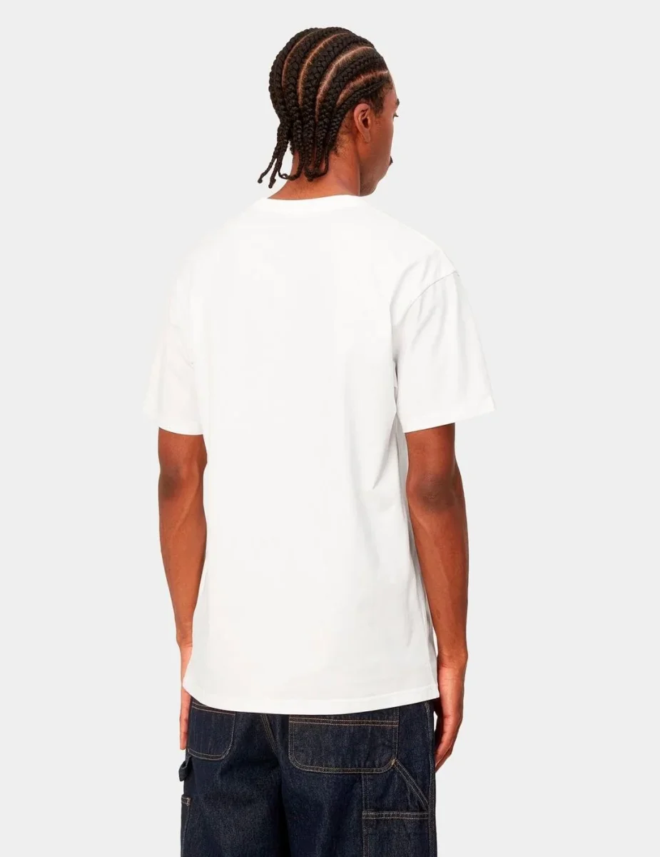 Camiseta CARHARTT WIP CHASE- White / Gold - Imagen 3