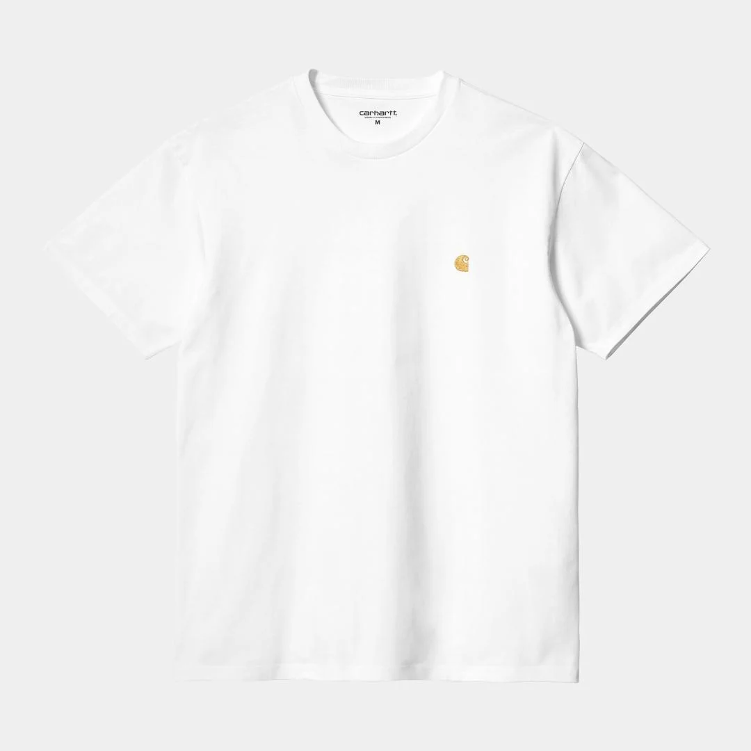 Camiseta CARHARTT WIP CHASE- White / Gold - Imagen 5
