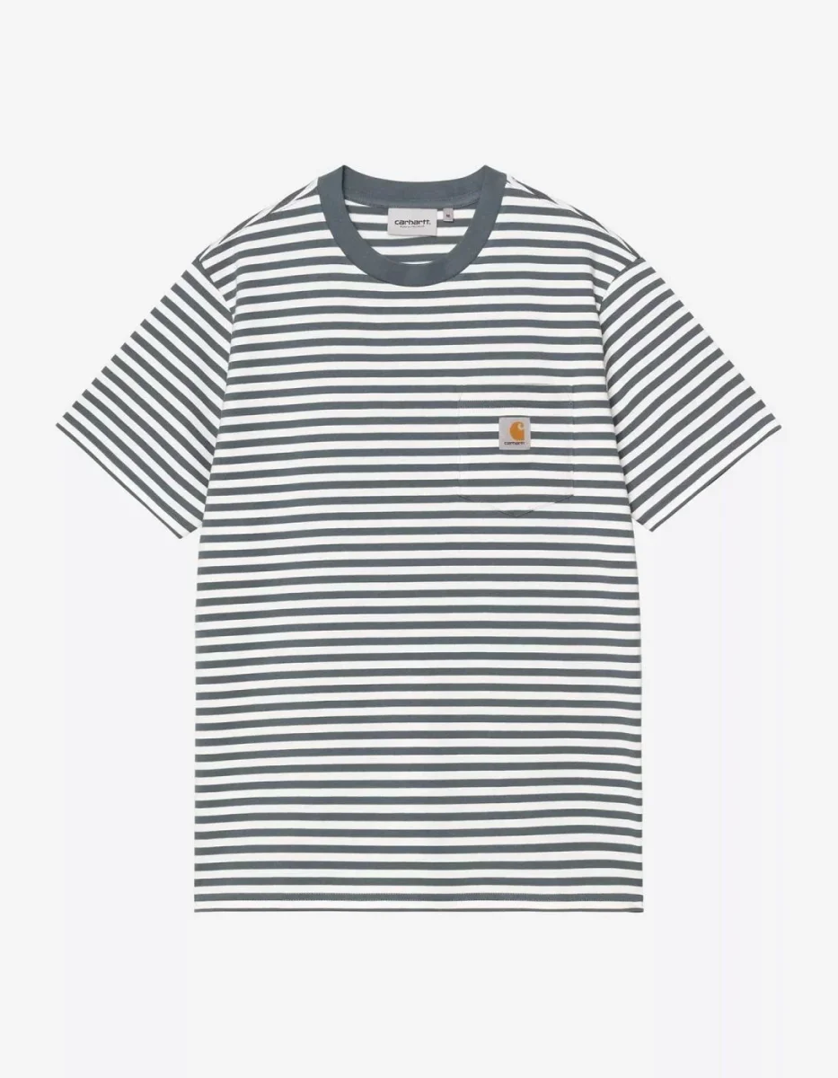 Camiseta CARHARTT WIP EZRA POCKET - Cozy Blue / Wax