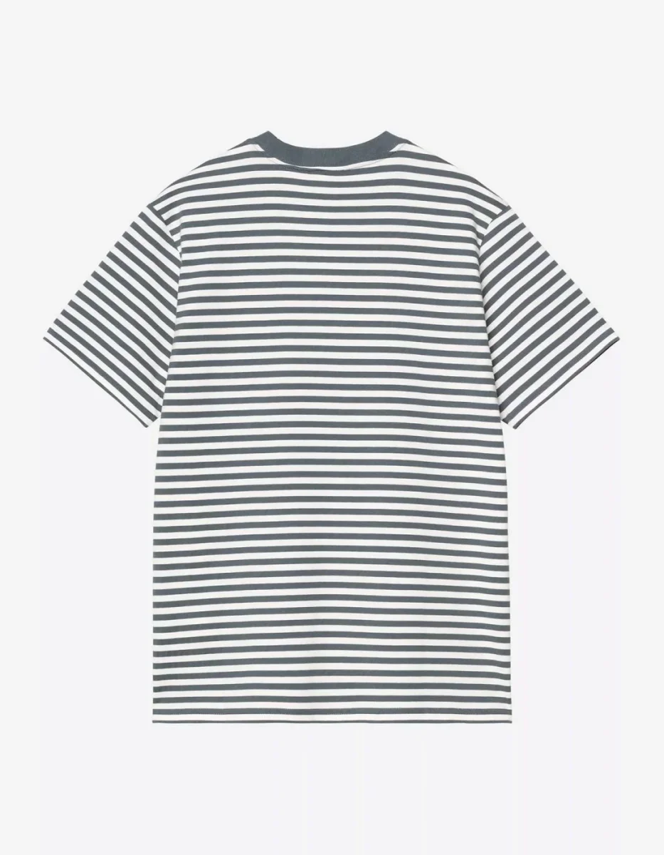 Camiseta CARHARTT WIP EZRA POCKET - Cozy Blue / Wax - Imagen 4