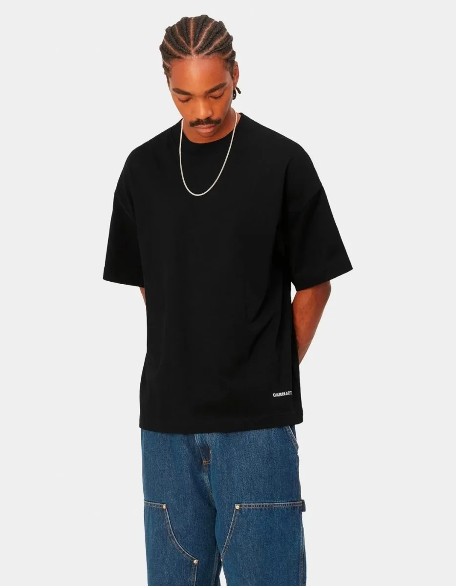 Camiseta CARHARTT WIP LINK SCRIPT - Black / White - Imagen 2