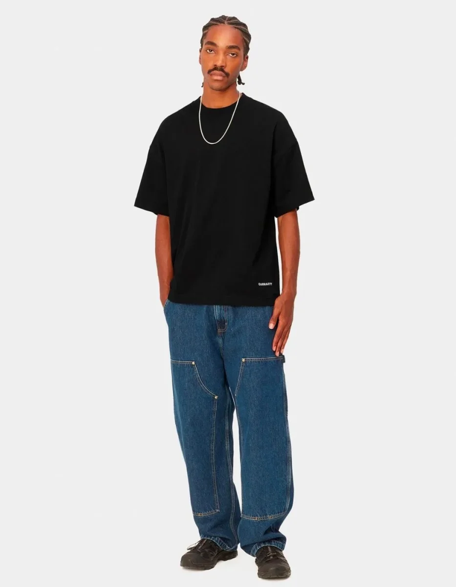 Camiseta CARHARTT WIP LINK SCRIPT - Black / White - Imagen 4