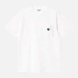 Camiseta CARHARTT WIP POCKET HEART - White / Black