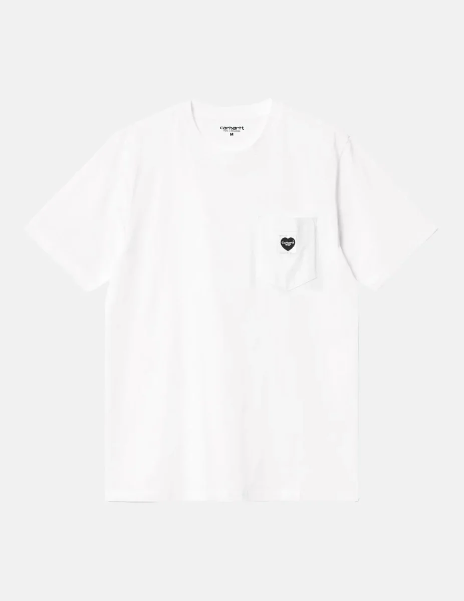 Camiseta CARHARTT WIP POCKET HEART - White / Black - Imagen 2