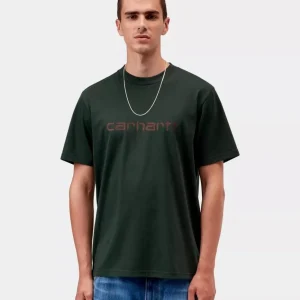 Camiseta CARHARTT WIP SCRIPT - Dark Scarab / Palisander