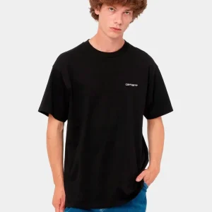 Camiseta CARHARTT WIP SCRIPT EMBROIDERY - Black / White