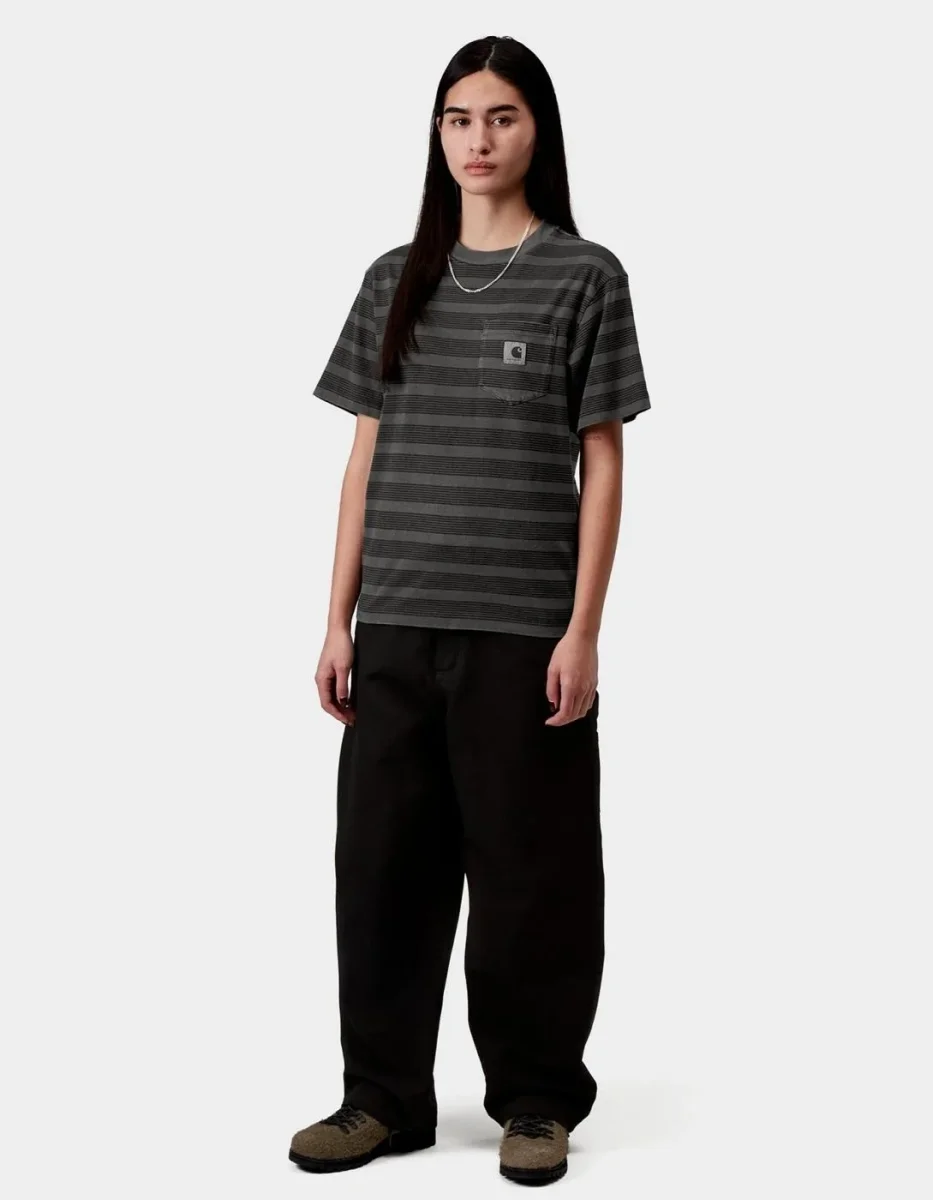 Camiseta CARHARTT WIP W' HANSON POCKET - Black - Imagen 4