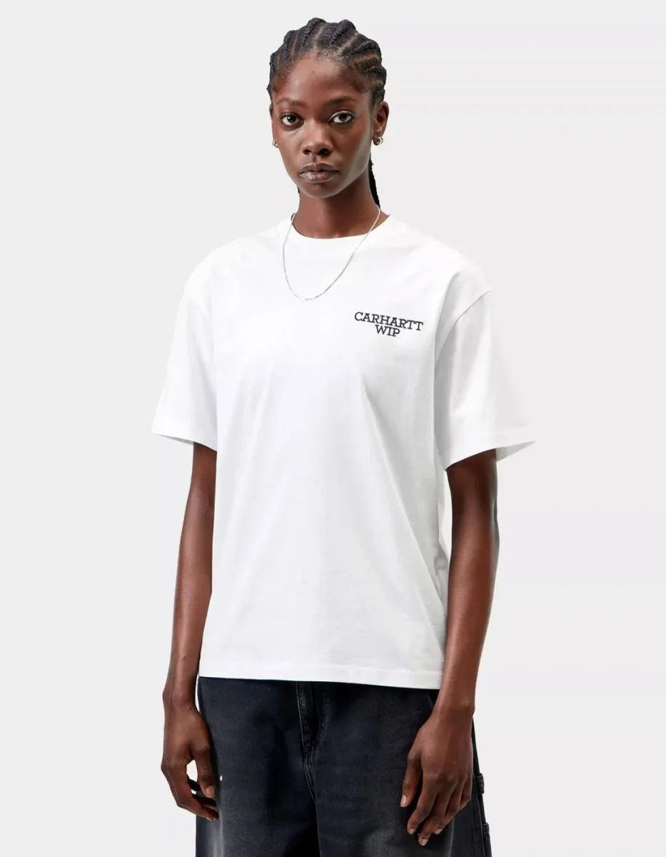 Camiseta CARHARTT WIP W' HUGGING CATS - White - Imagen 2