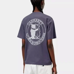 Camiseta CARHARTT WIP W' HUGGING CATS - Shady Purple