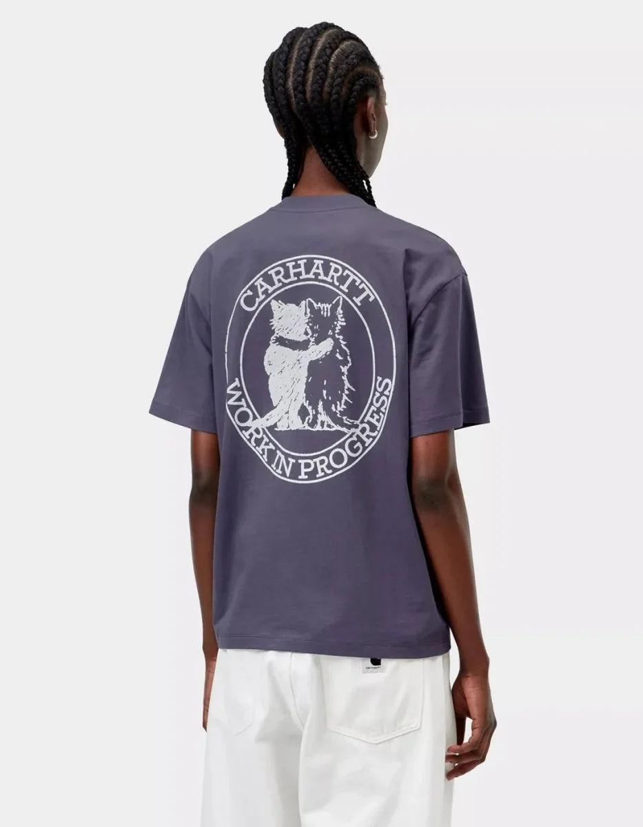 Camiseta CARHARTT WIP W' HUGGING CATS - Shady Purple
