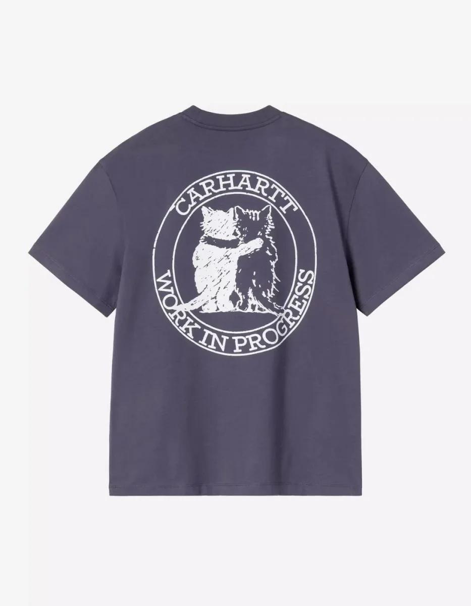 Camiseta CARHARTT WIP W' HUGGING CATS - Shady Purple - Imagen 6