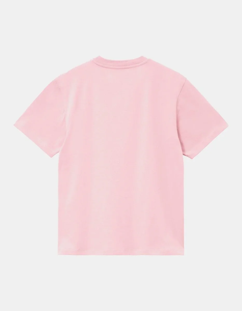 Camiseta CARHARTT WIP W' SCRIPT EMBROIDERY - Air Pink / Wax - Imagen 3