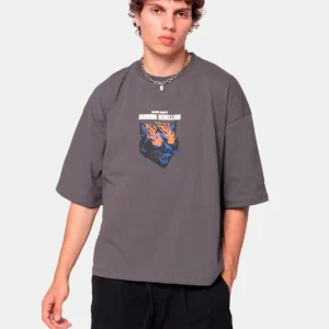 Camiseta CROPPED BURNING REBELLION - Gray