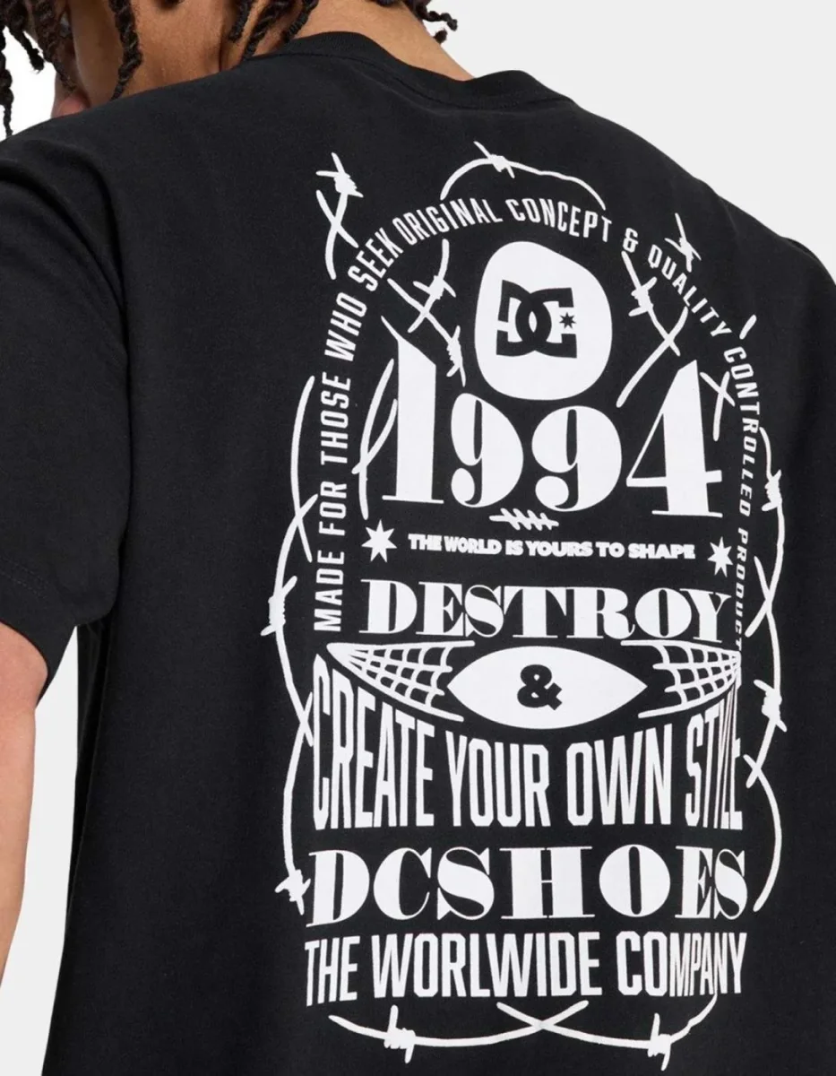 Camiseta DC SHOES SHAPE OR DESTROY - Black - Imagen 5