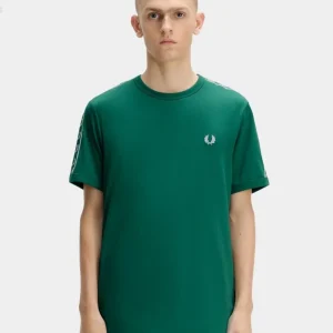 Camiseta FRED PERRY CONTRAST TAPE RINGER - Sport Green