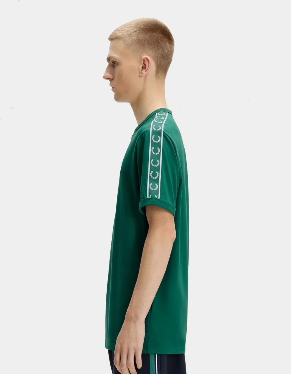 Camiseta FRED PERRY CONTRAST TAPE RINGER - Sport Green - Imagen 3