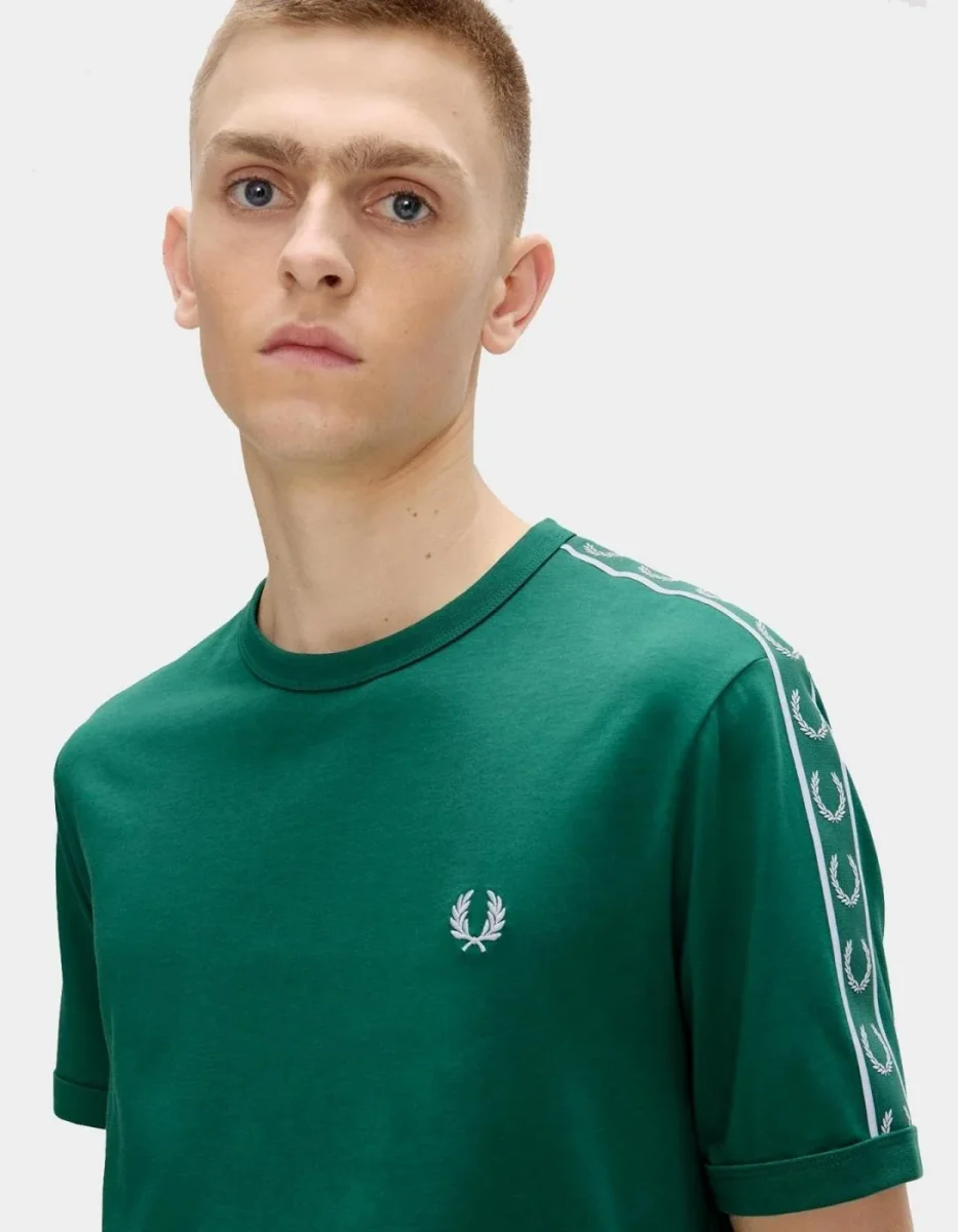 Camiseta FRED PERRY CONTRAST TAPE RINGER - Sport Green - Imagen 6