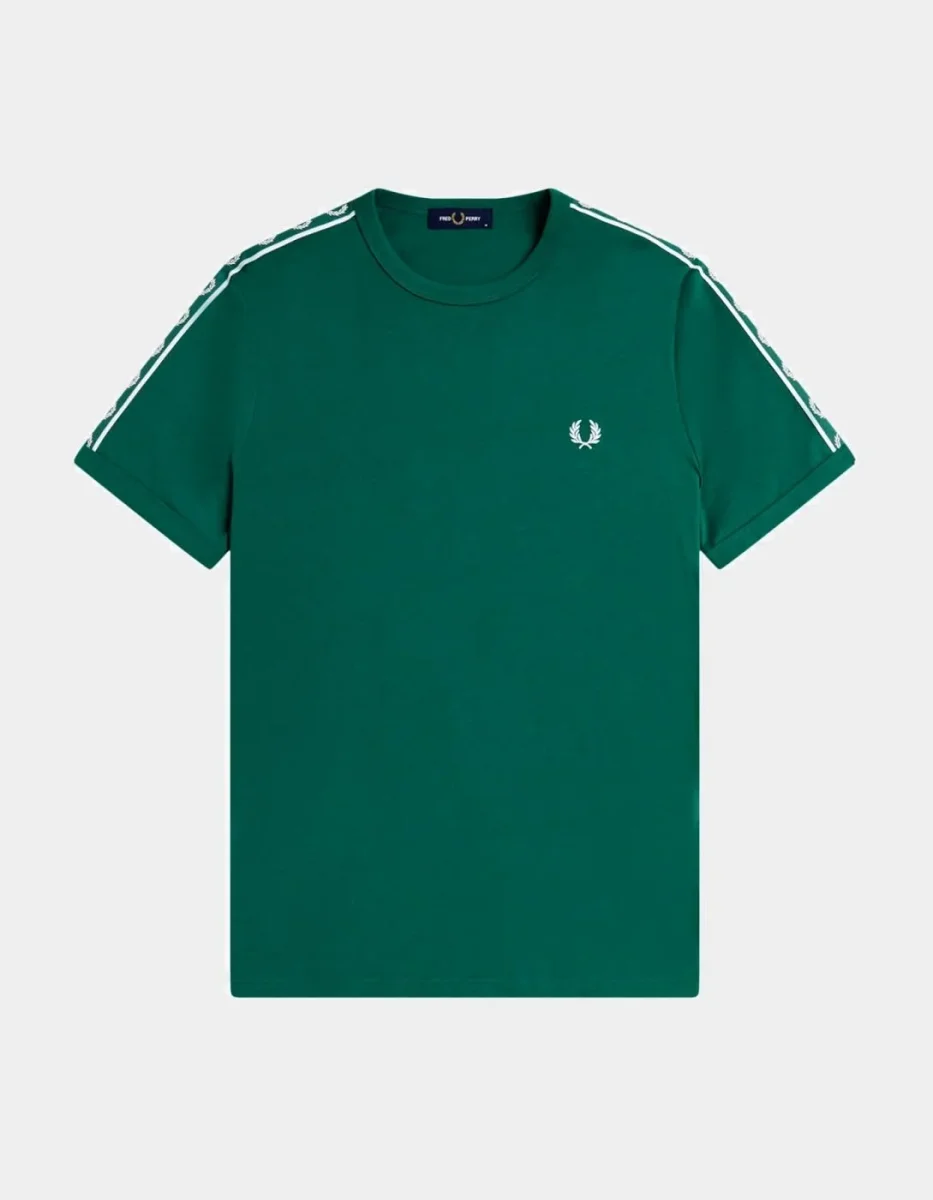 Camiseta FRED PERRY CONTRAST TAPE RINGER - Sport Green - Imagen 8