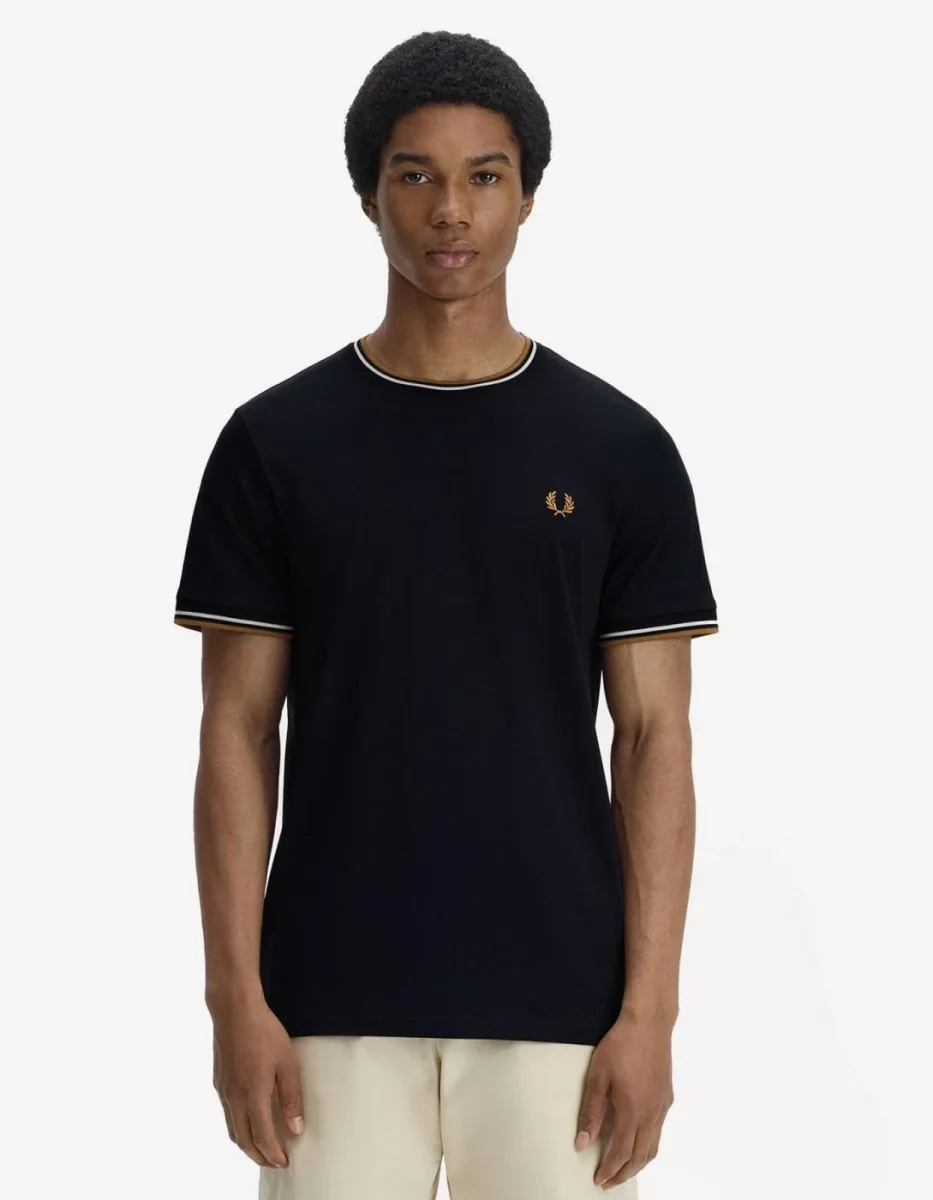 Camiseta FRED PERRY M1588 - Black - Imagen 2