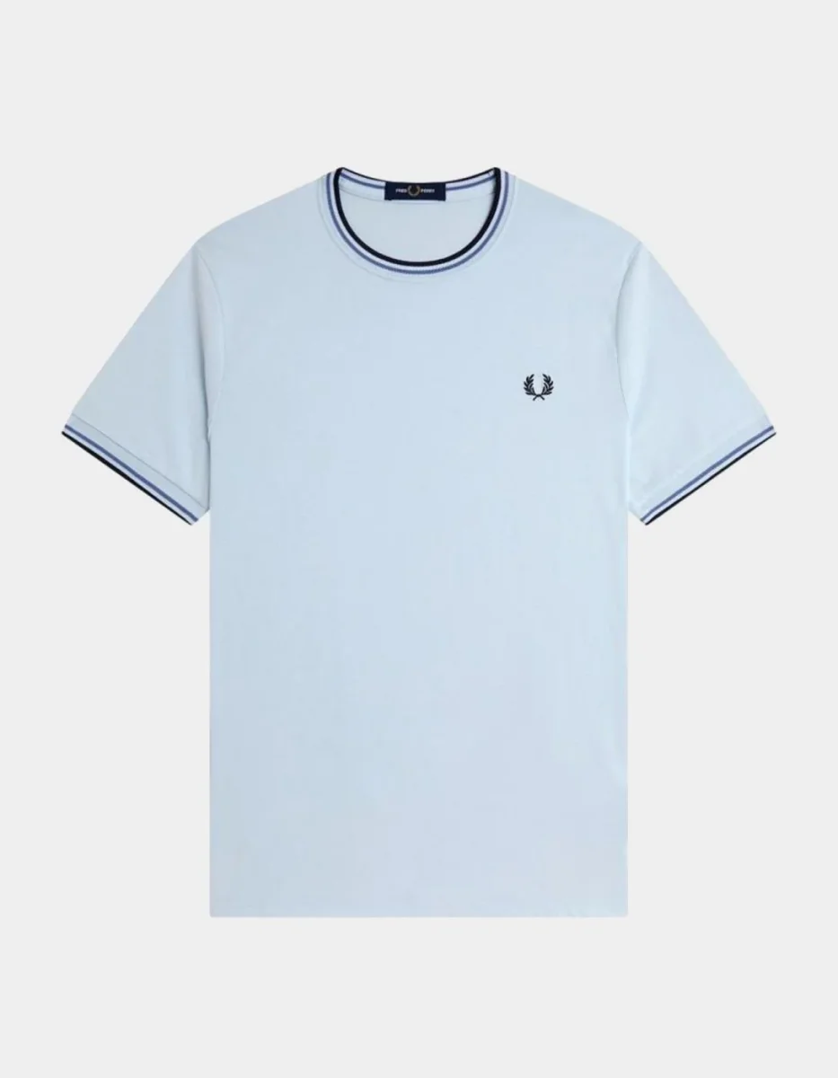 Camiseta FRED PERRY M1588 - Lgtic/Acebl/Navy - Imagen 2