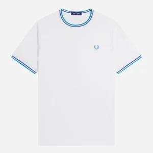 Camiseta FRED PERRY M1588 - Light Ice/Ace Blue/Navy
