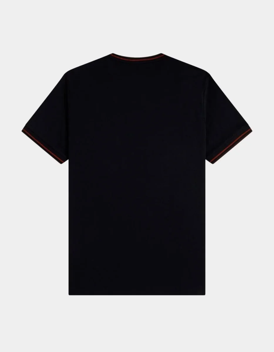 Camiseta FRED PERRY M1588 - Navy/Brandy/Rich Brown - Imagen 6