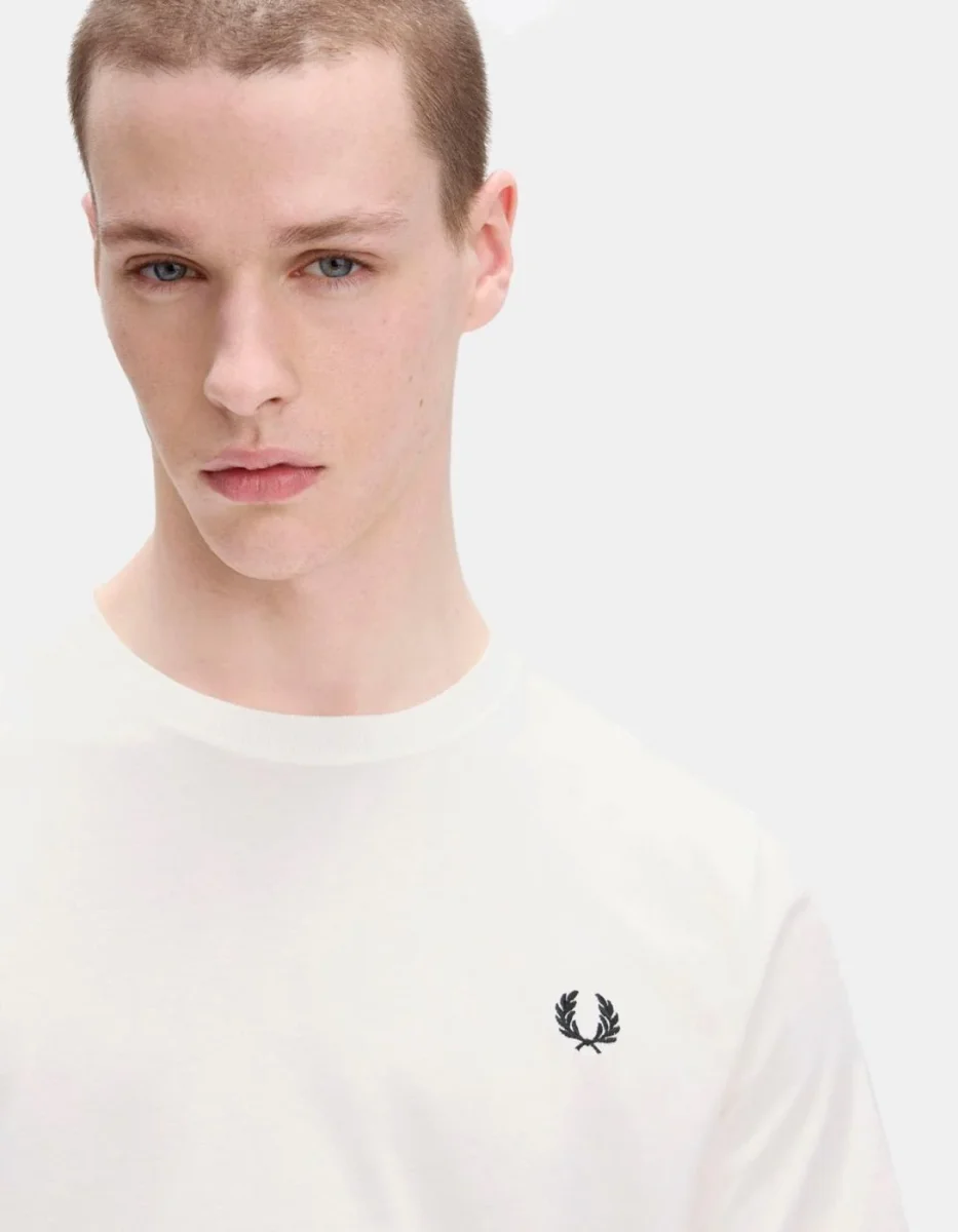 Camiseta FRED PERRY M1600 - Snow White - Imagen 4