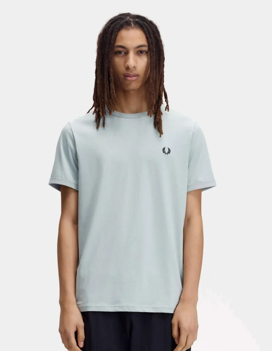 Camiseta FRED PERRY M3519 - Silver Blue - Imagen 2