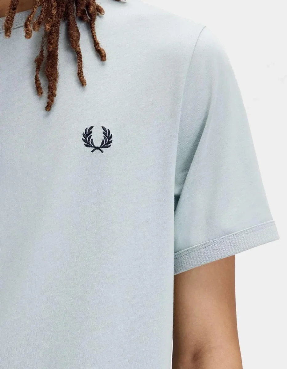 Camiseta FRED PERRY M3519 - Silver Blue - Imagen 5